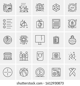 25 Universal Icons Vector illustration