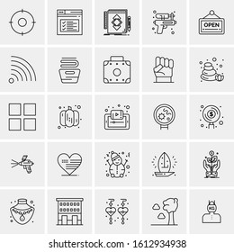 25 Universal Icons Vector illustration