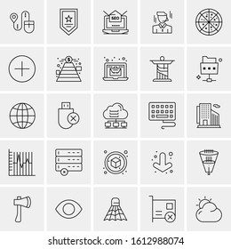 25 Universal Icons Vector illustration
