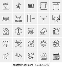 25 Universal Icons Vector illustration