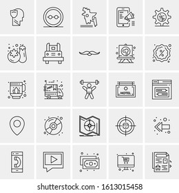 25 Universal Icons Vector illustration