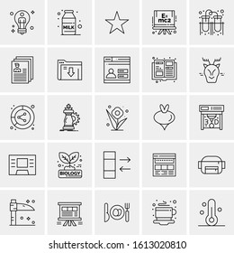 25 Universal Icons Vector illustration