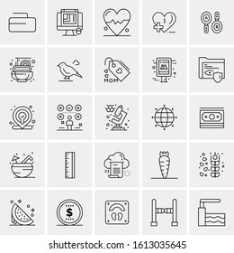 25 Universal Icons Vector illustration