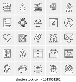 25 Universal Icons Vector illustration