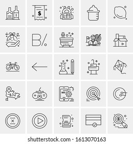 25 Universal Icons Vector illustration