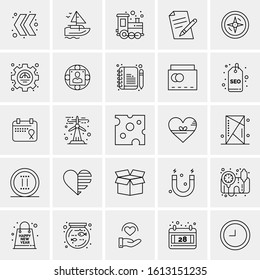 25 Universal Icons Vector illustration