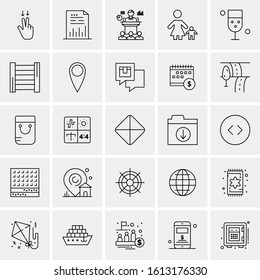25 Universal Icons Vector illustration