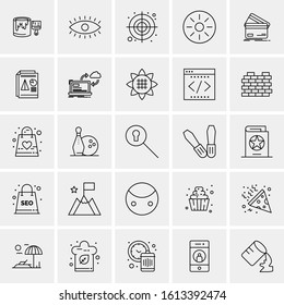 25 Universal Icons Vector illustration