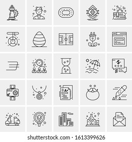 25 Universal Icons Vector illustration
