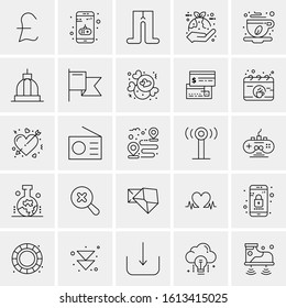 25 Universal Icons Vector illustration