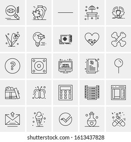 25 Universal Icons Vector illustration