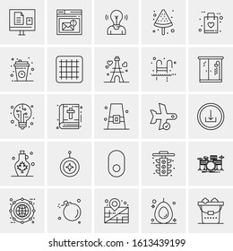 25 Universal Icons Vector illustration