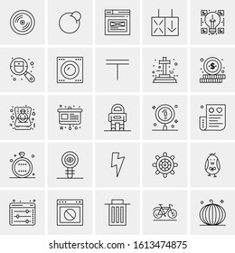 25 Universal Icons Vector illustration