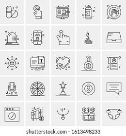 25 Universal Icons Vector illustration