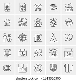 25 Universal Icons Vector illustration