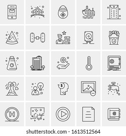 25 Universal Icons Vector illustration