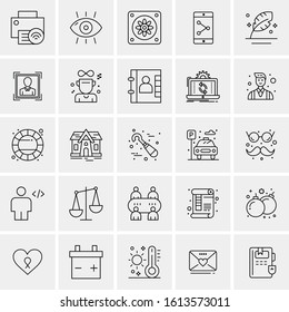 25 Universal Icons Vector illustration