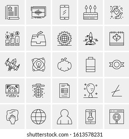 25 Universal Icons Vector illustration