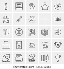 25 Universal Icons Vector illustration