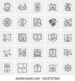 25 Universal Icons Vector illustration