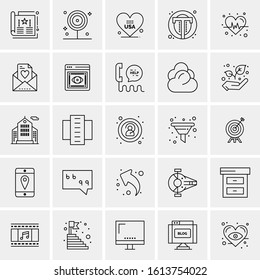 25 Universal Icons Vector illustration