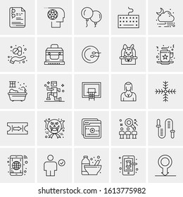 25 Universal Icons Vector illustration