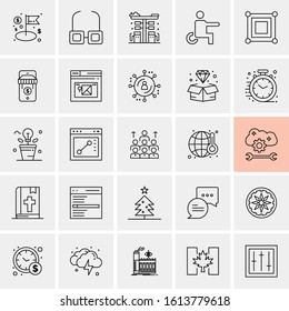25 Universal Icons Vector illustration