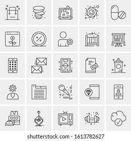25 Universal Icons Vector illustration