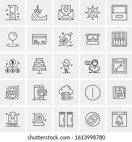 25 Universal Icons Vector illustration