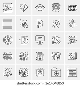 25 Universal Icons Vector illustration