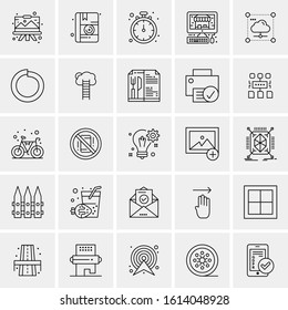 25 Universal Icons Vector illustration