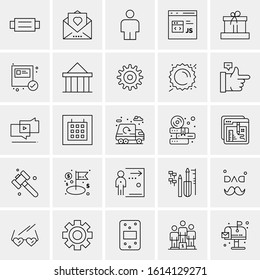 25 Universal Icons Vector illustration