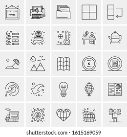 25 Universal Icons Vector illustration