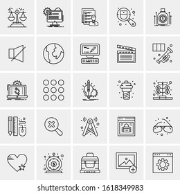25 Universal Icons Vector illustration