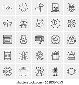 25 Universal Icons Vector illustration