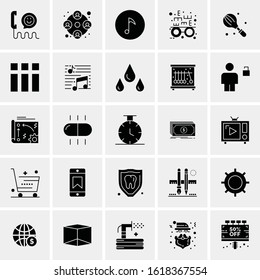 25 Universal Icons Vector illustration
