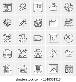 25 Universal Icons Vector illustration