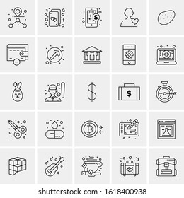 25 Universal Icons Vector illustration