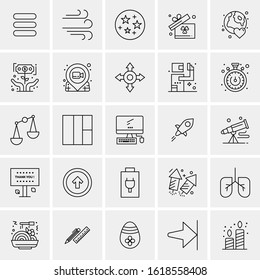 25 Universal Icons Vector illustration
