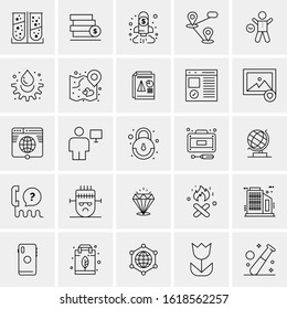 25 Universal Icons Vector illustration