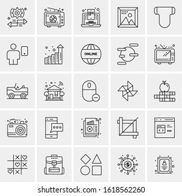 25 Universal Icons Vector illustration