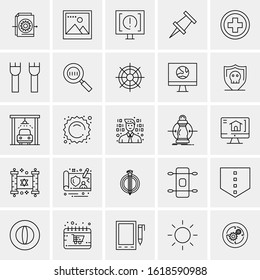 25 Universal Icons Vector illustration