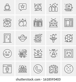 25 Universal Icons Vector illustration