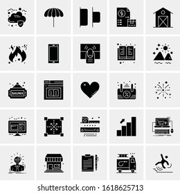 25 Universal Icons Vector illustration