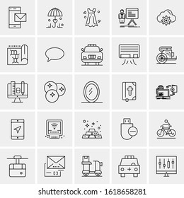 25 Universal Icons Vector illustration
