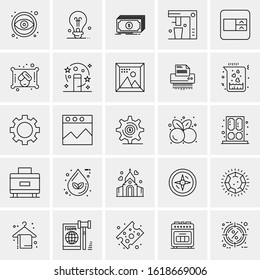 25 Universal Icons Vector illustration