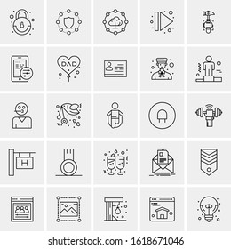 25 Universal Icons Vector illustration