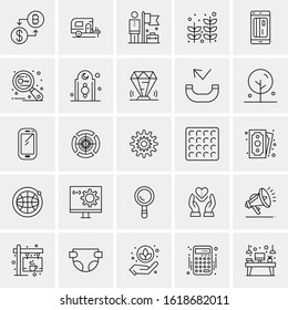 25 Universal Icons Vector illustration