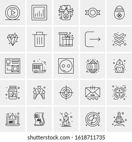 25 Universal Icons Vector illustration