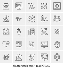 25 Universal Icons Vector illustration